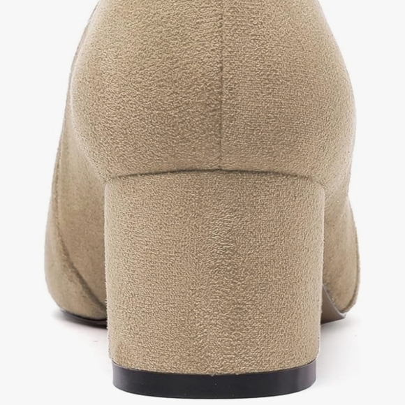 ELDOF Tan Women's Block Heel Shoes - Picture 6 of 8